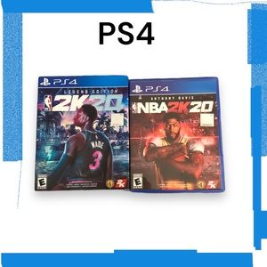 Bundle of 2 - PS4 2020 NBA Anthony Davis & Ltd Edition Dwyane Wade NBA